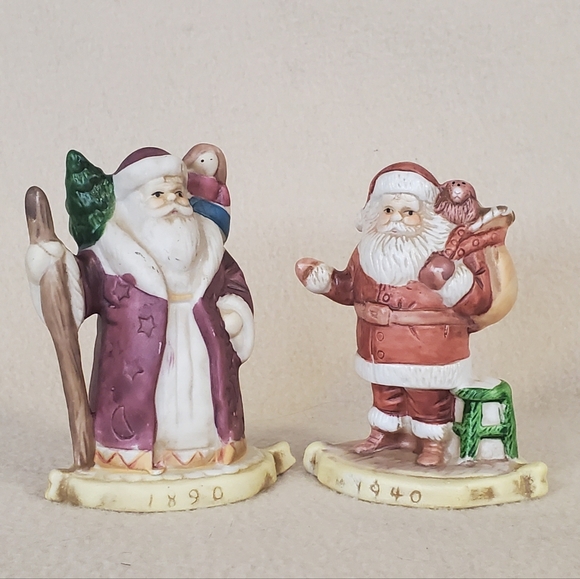 Santas Through The Years Set of 6 Hand Painted Figurines - Picture 5 of 12